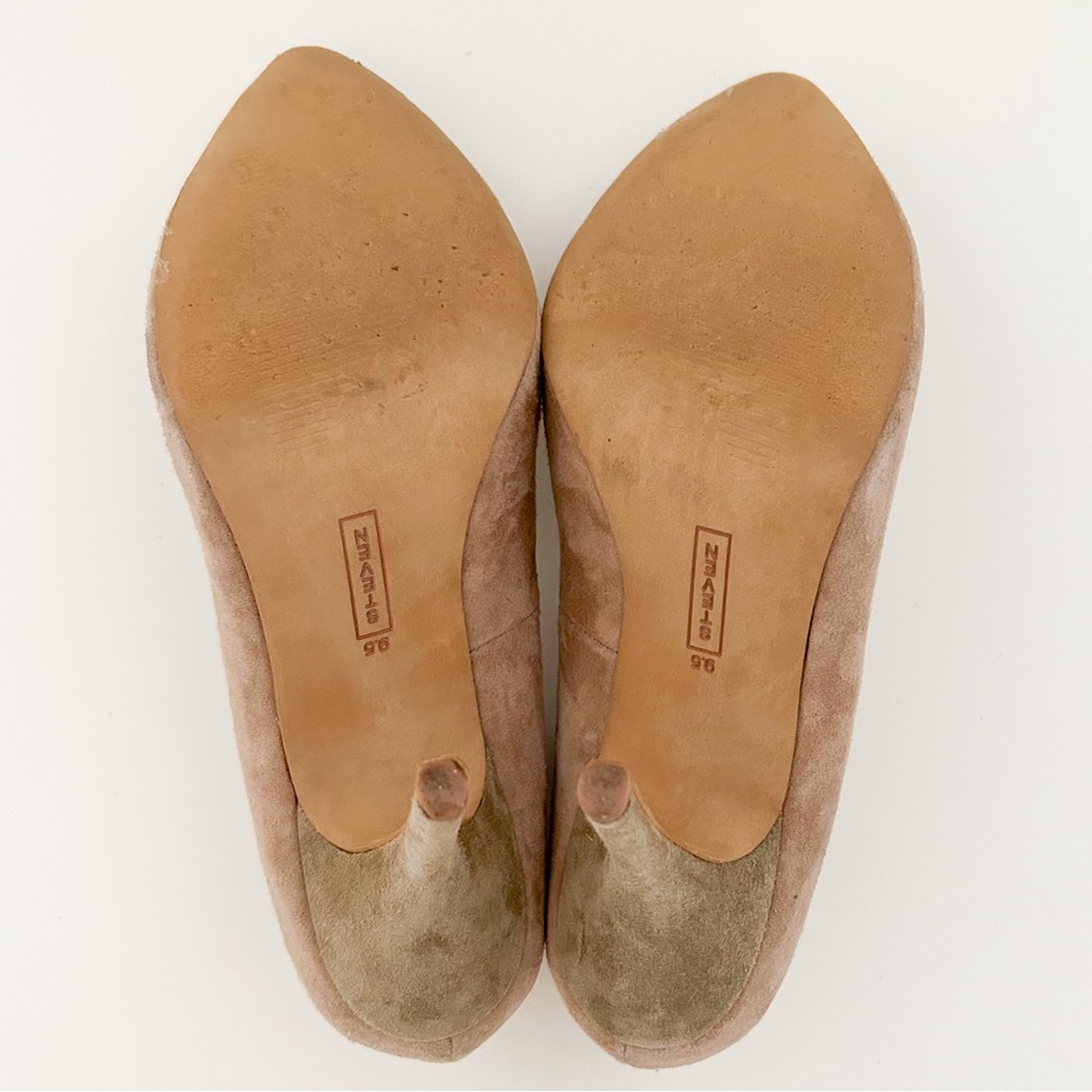 Steve Madden suede nude pointed toe high heeled beige stiletto pumps US 9.5 - Picture 6 of 8